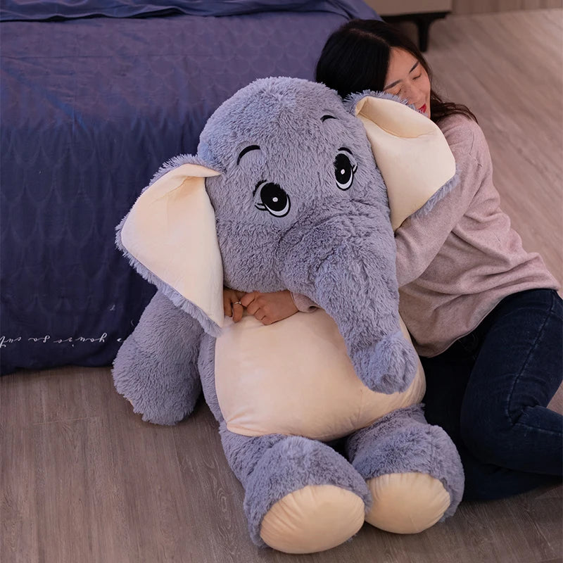 38-98cm Giant Plush Elephant Appease Doll Stuffed Big Happy Ears Animal Toys for Friend Soft Bed Pillow Cushion lover Gift