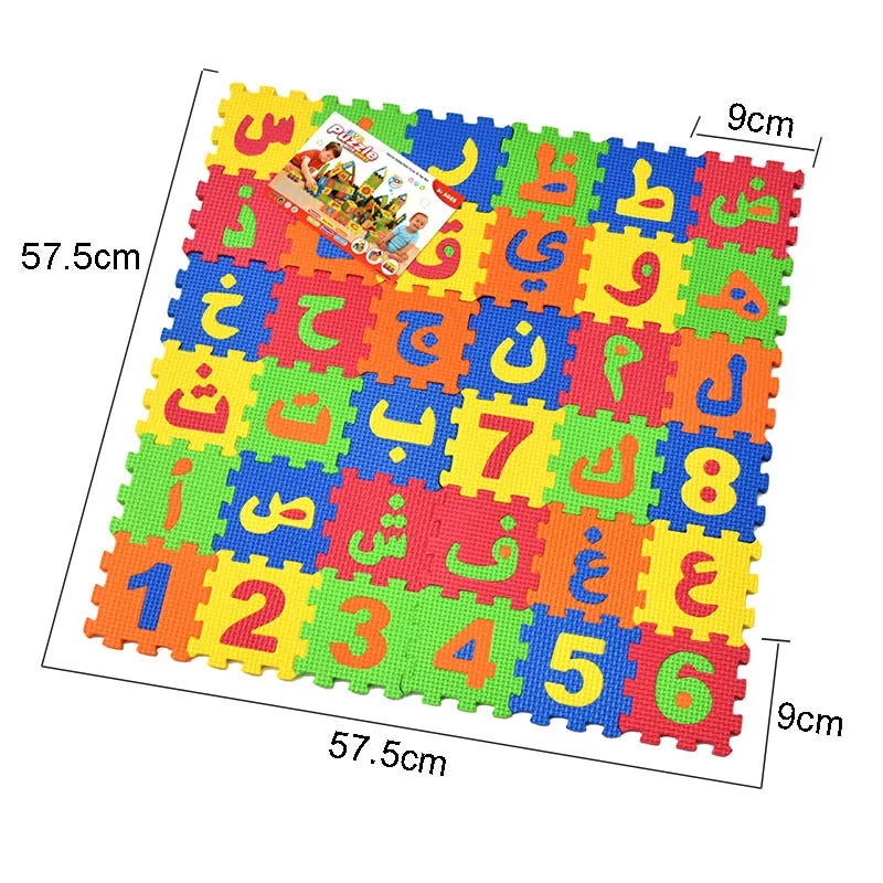 Carpet Arab Alphabet Toys Kids Baby Play Puzzle Mats Rugs Babies DIY EVA Foam Mat Toy 28PCS Arabic Language 8PCS Number