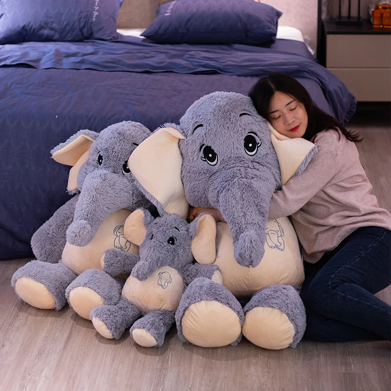 38-98cm Giant Plush Elephant Appease Doll Stuffed Big Happy Ears Animal Toys for Friend Soft Bed Pillow Cushion lover Gift