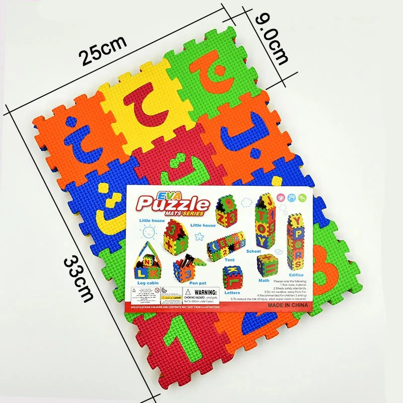 Carpet Arab Alphabet Toys Kids Baby Play Puzzle Mats Rugs Babies DIY EVA Foam Mat Toy 28PCS Arabic Language 8PCS Number