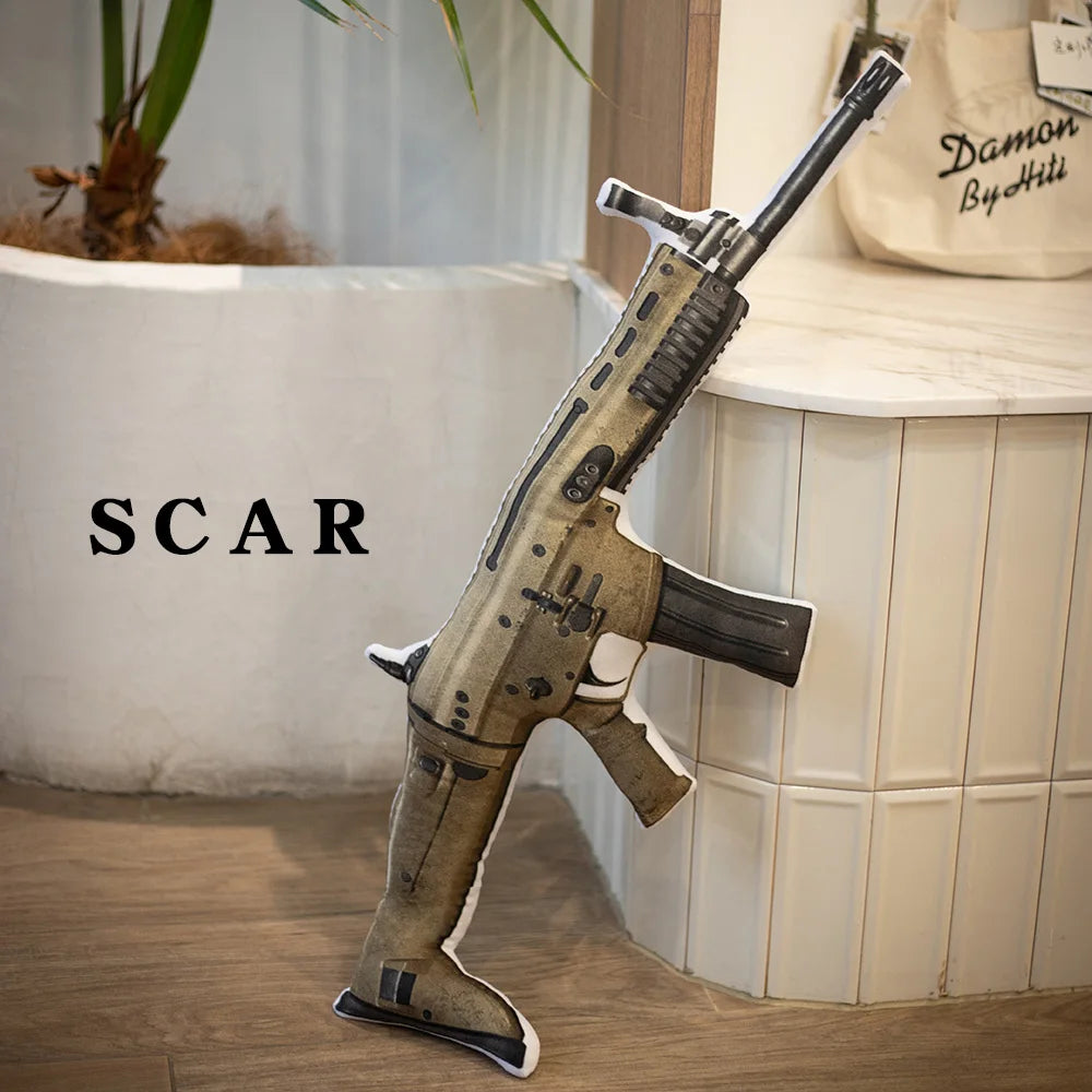 Creative PUBG Game Props Gun Plush Toy Soft Stuffed Pillow Doll Air Drop Box Fun and Creative Gift for Friend Children Kids Boy