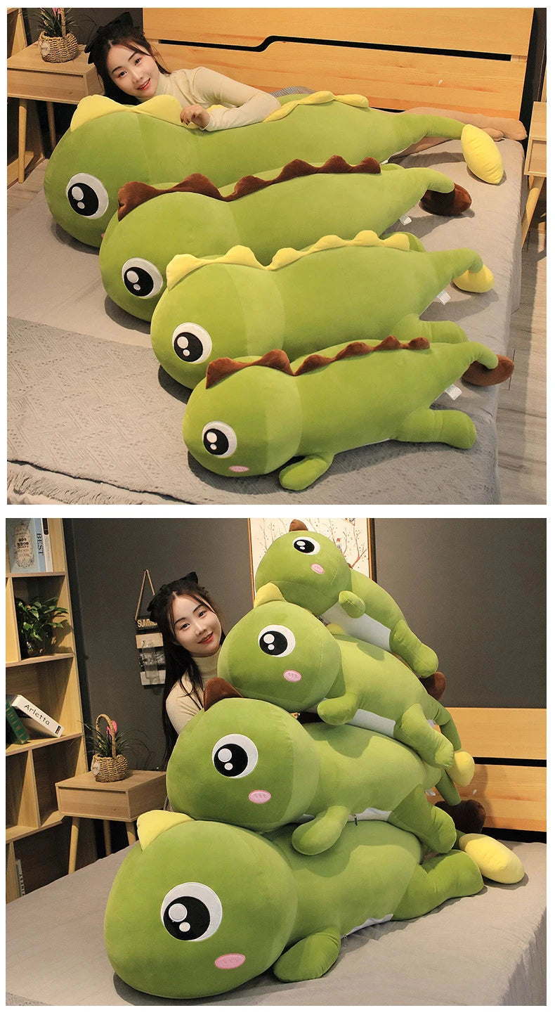 60CM Long Dinosaur Plush Toys Lovely Soft Anime Animal Dinosaur Stuffed Kawaii Room Decor Doll Pillow Toy For Kids Girl Gifts