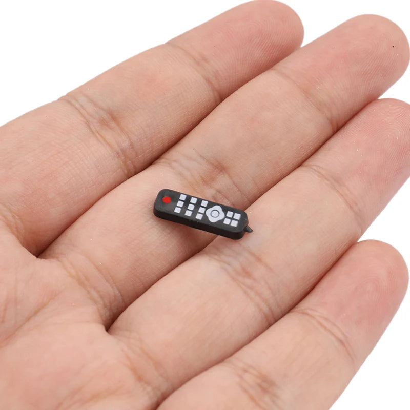 1:12 Doll House TV Remote Control Simulation Miniature Furniture Dollhouse Living Room Decoration Television