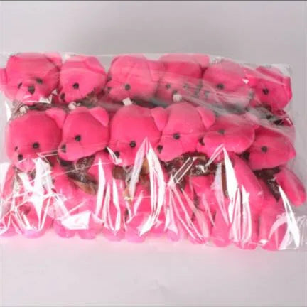 12Pcs/Lot Soft Stuffed Bear Plush Toys Mini Teddy Bear Dolls Toy Small Gift for Party Wedding Keychain Bag Pendant Teddy Doll