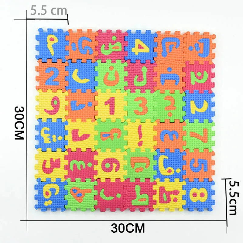 Carpet Arab Alphabet Toys Kids Baby Play Puzzle Mats Rugs Babies DIY EVA Foam Mat Toy 28PCS Arabic Language 8PCS Number