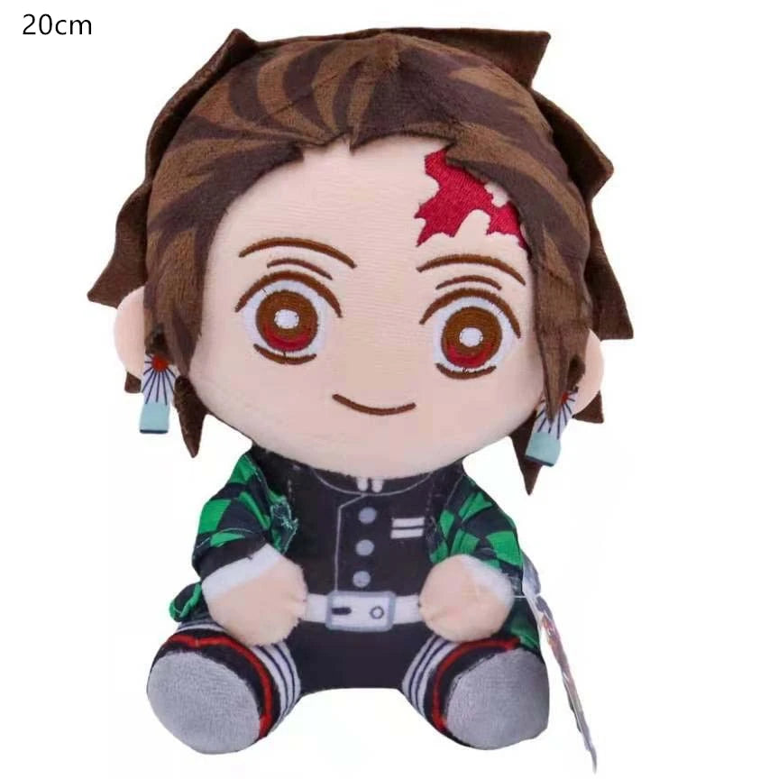 Anime Demon Slayer: Kimetsu No Yaiba Kamado Tanjirou Cosplay Plush Doll Pillow Kawaii Stuffed Toy Children’S Gift