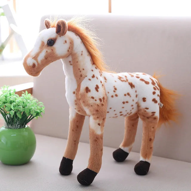New 50/60/70cm Big Simulation Horse Plush Toys Cute Staffed Animal Unicorn Doll Soft Kids Birthday Gift Home Decoration