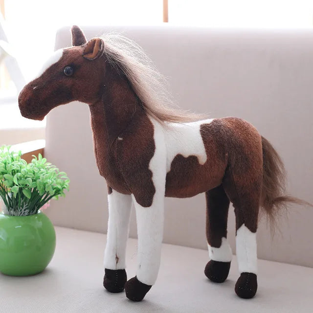 New 50/60/70cm Big Simulation Horse Plush Toys Cute Staffed Animal Unicorn Doll Soft Kids Birthday Gift Home Decoration