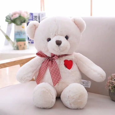 1pc 35/50cm Lovely Teddy Bear Plush Toys Stuffed Cute Bear with Heart Doll Girls Valentine's Gift Kids Baby Christmas Brinquedos