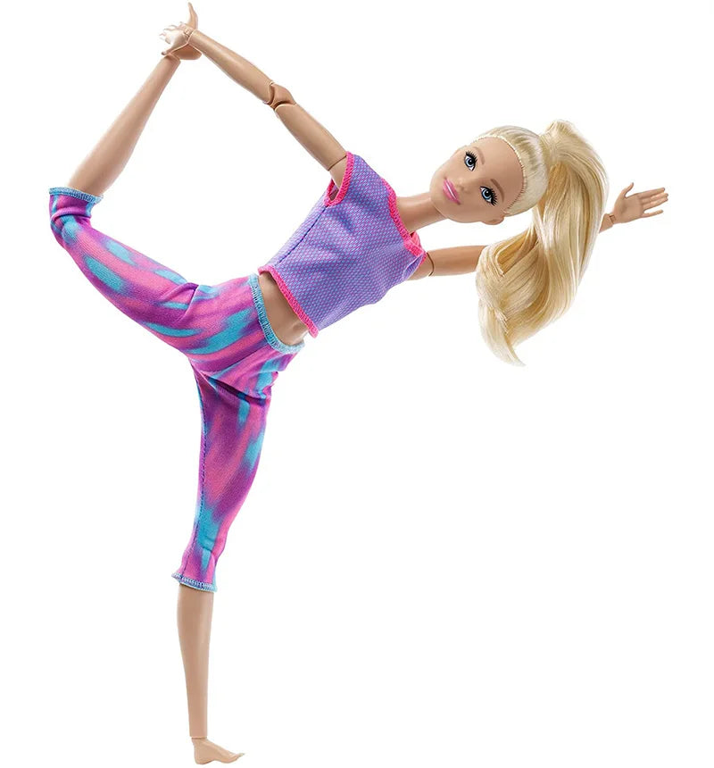 100% Original Barbie Made To Move 22 Joints Yoga Dolls for Girl Articulated Moving Joints  Kids Toys Birthday Christmas Gifts