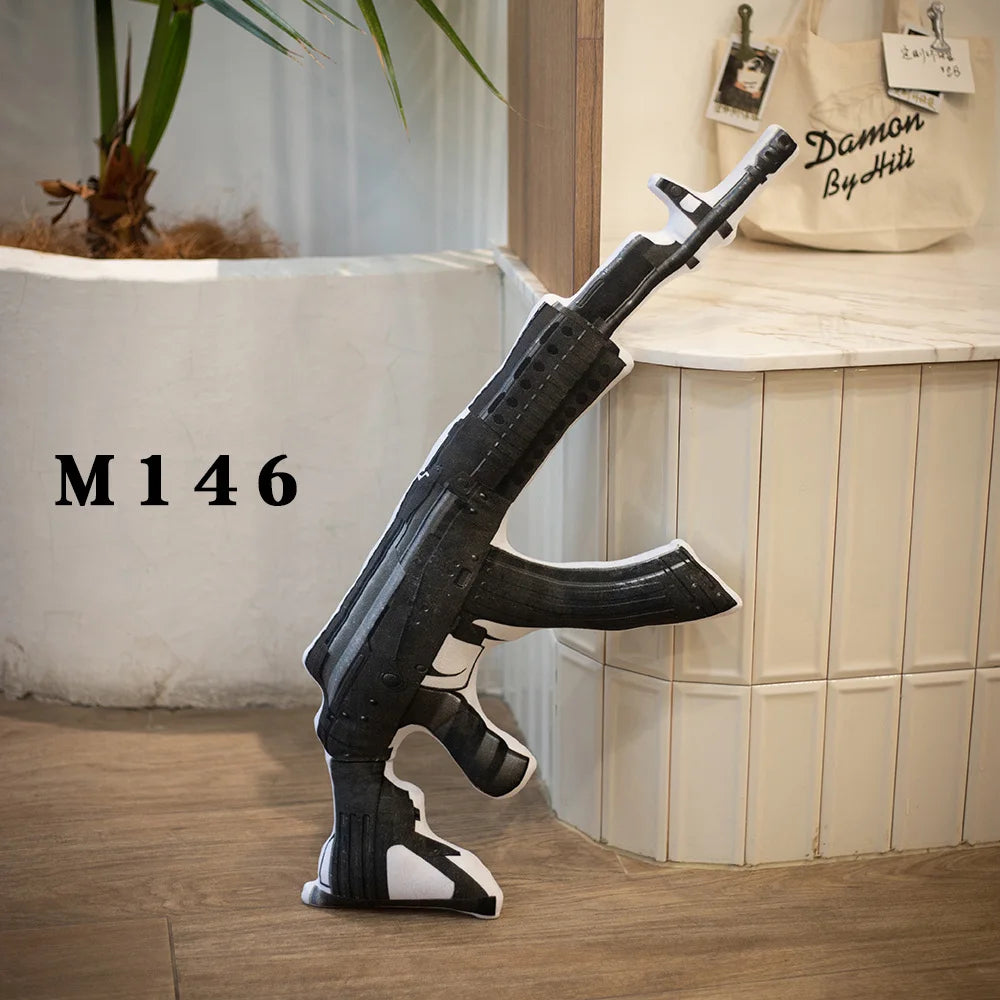 Creative PUBG Game Props Gun Plush Toy Soft Stuffed Pillow Doll Air Drop Box Fun and Creative Gift for Friend Children Kids Boy