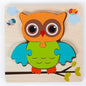 Baby Wooden Montessori Puzzle Child Game Wooden Puzzle 3D Cartoon Animal Puzzle Babies Toys Puzzles For Kids 1 2 3 Year Old