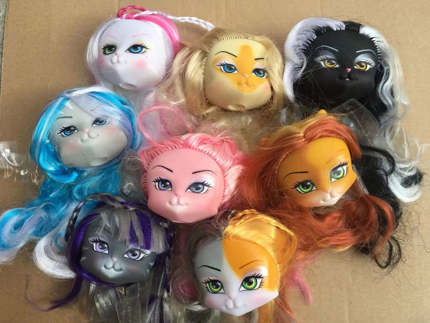 Doll Catwalk Rare Collection Doll Heads Doll Toy Parts Good Makeup Face Head Girl Dressing DIY Toy Parts Children Birthday Gift
