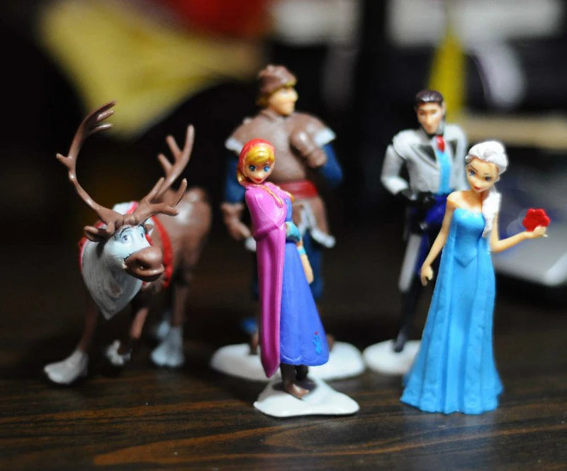 Disney Frozen 2 Elsa Anna Olaf Figures Model Princess Elza Girls Doll Toy Set Preferred Gift for Children Birthday Christmas