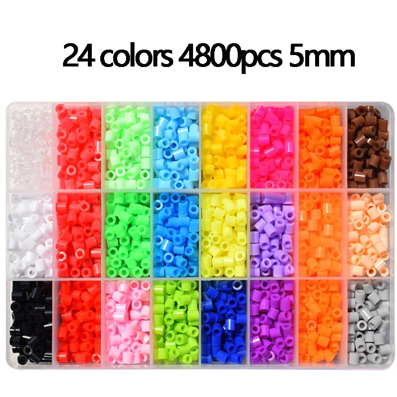 5mm beads 24/48/36box packing Hama beads Education Toys Iron beads handmaking perler Fuse beads diy toy