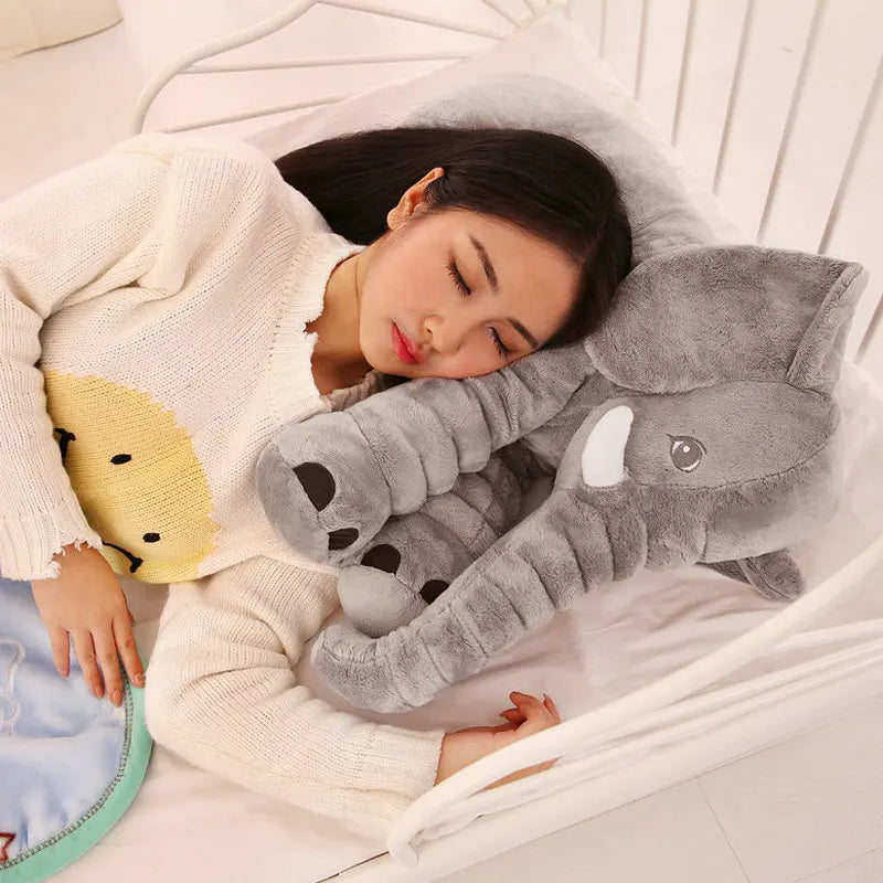 40/60cm Cartoon Plush Elephant Toy Kids Sleeping Back Cushion Stuffed Pillow Doll Bab Birthday Gift for Kids