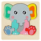Wooden Jigsaw Puzzle Cartoon Animal Wood 3D Puzzles Montessori Educational Intelligence Jigsaw Toys for Children Gifts