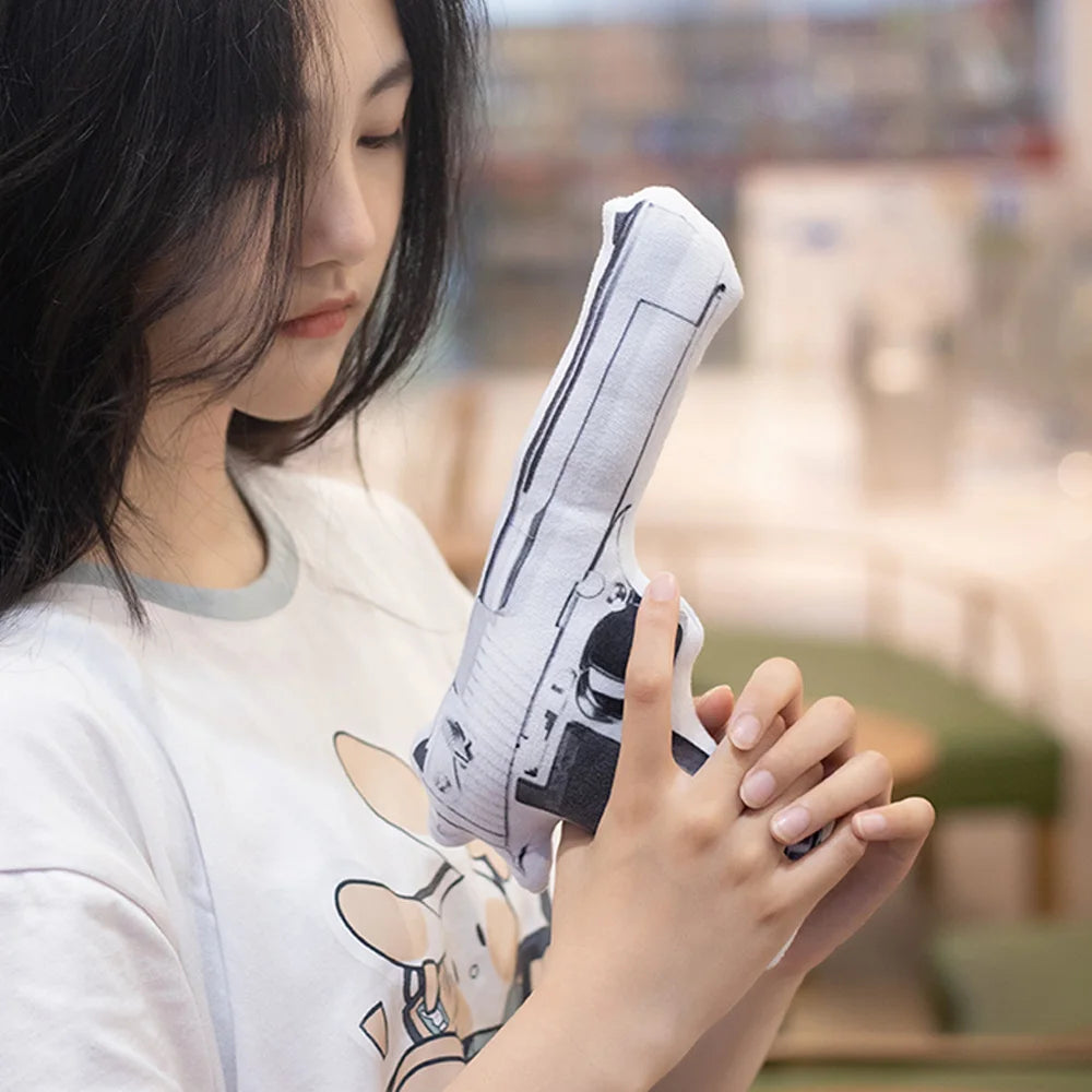 Creative PUBG Game Props Gun Plush Toy Soft Stuffed Pillow Doll Air Drop Box Fun and Creative Gift for Friend Children Kids Boy