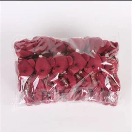 12Pcs/Lot Soft Stuffed Bear Plush Toys Mini Teddy Bear Dolls Toy Small Gift for Party Wedding Keychain Bag Pendant Teddy Doll