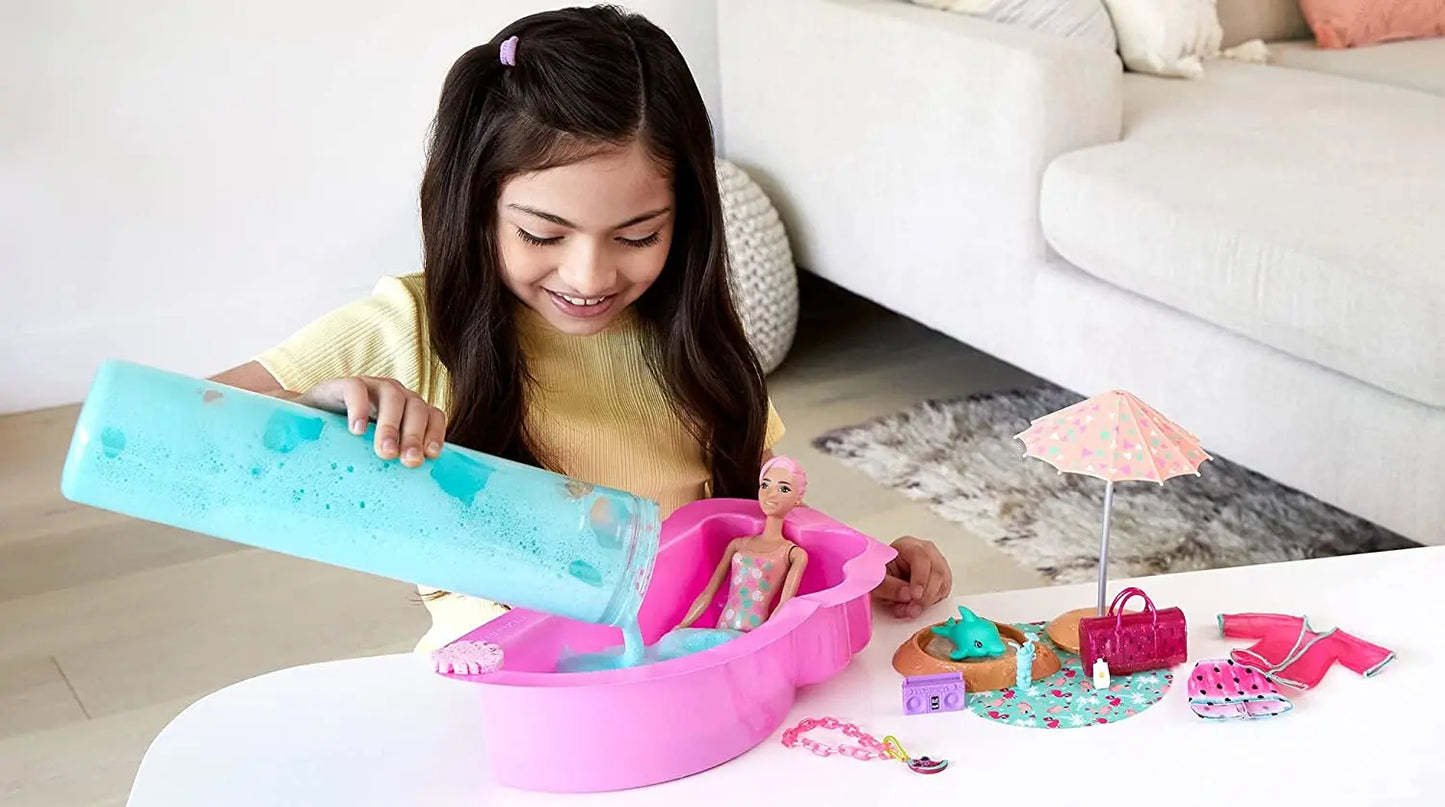 Original Barbie Color Reveal Foam Dolls Pet Friend with 25 Surprises  Scented Bubbles Princess Doll Toys for Girls Gift