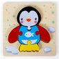 Baby Wooden Montessori Puzzle Child Game Wooden Puzzle 3D Cartoon Animal Puzzle Babies Toys Puzzles For Kids 1 2 3 Year Old