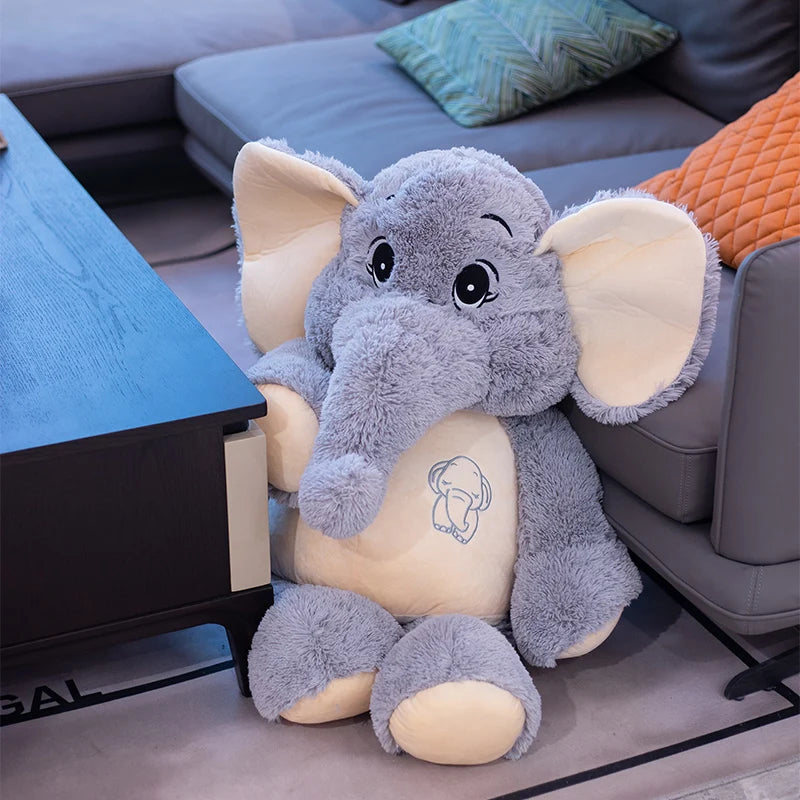 38-98cm Giant Plush Elephant Appease Doll Stuffed Big Happy Ears Animal Toys for Friend Soft Bed Pillow Cushion lover Gift