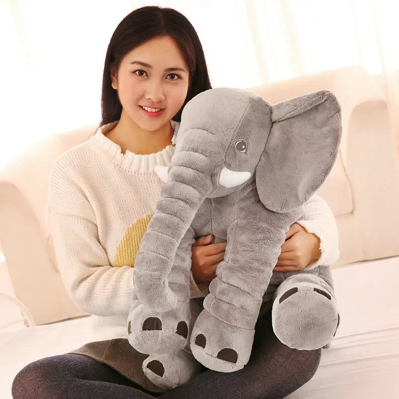 40/60cm Cartoon Plush Elephant Toy Kids Sleeping Back Cushion Stuffed Pillow Doll Bab Birthday Gift for Kids