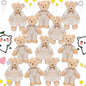 12-48Pcs Mini Joint Teddy Bear Stuffed Animal Plush Toys Wedding Gift Box Doll Toy for Birthday Cake Wedding Decor Party Favors
