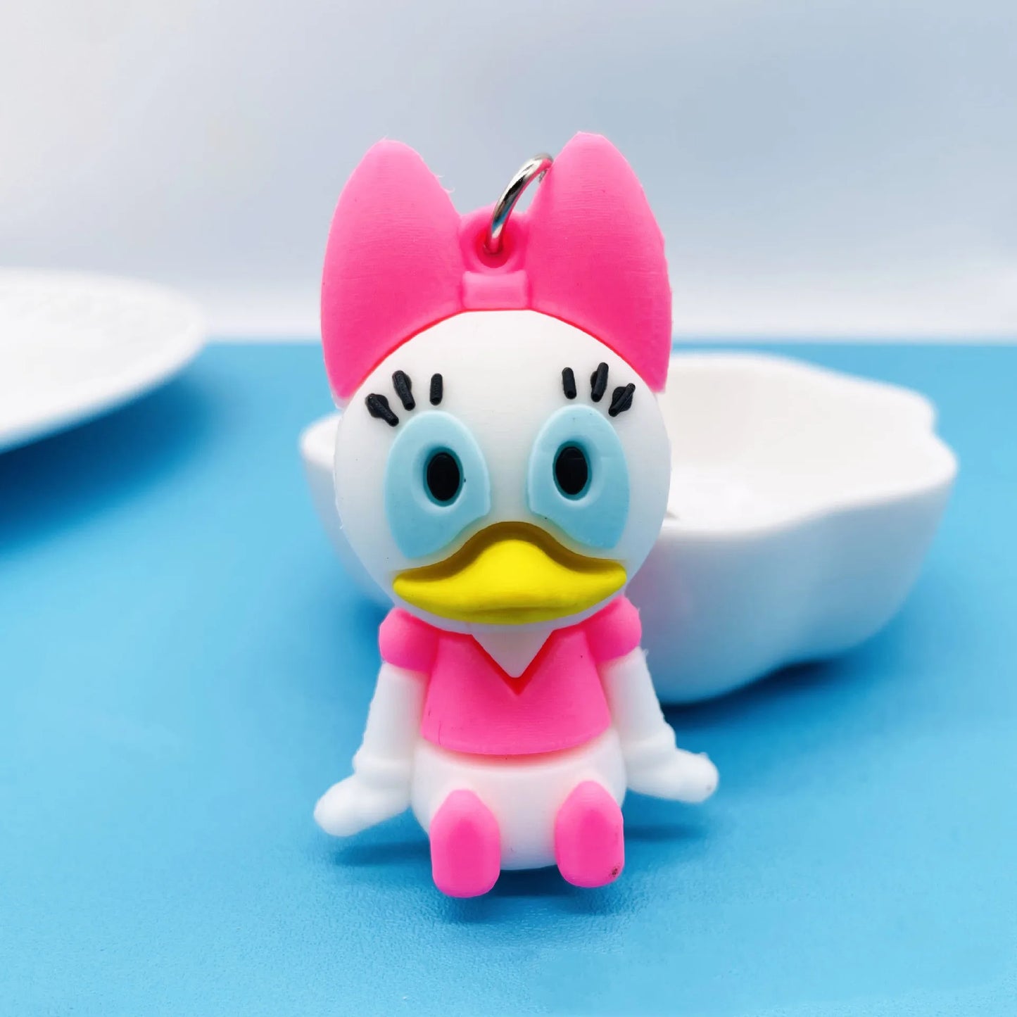 Anime Disney Keychain New Mickey Mouse Minnie Lilo & Stitch Doll Keyring Ornament Key Chain Car Pendant Kid Toys Gifts Wholesale