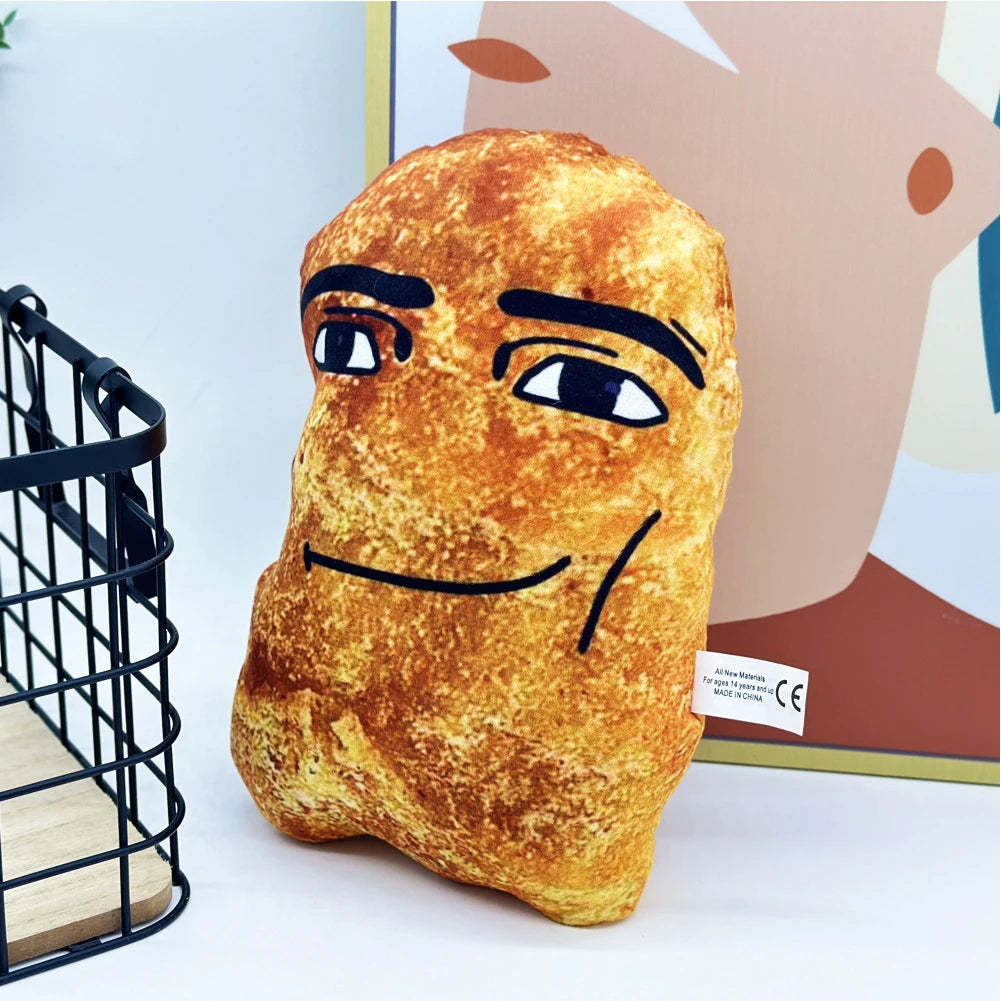Cute Stuffed Animal Doll Creative Baby Doll Sleep Pillow Cushion Cartoon Chicken Nuggets Anime Smiling Doll for Kids and Adults