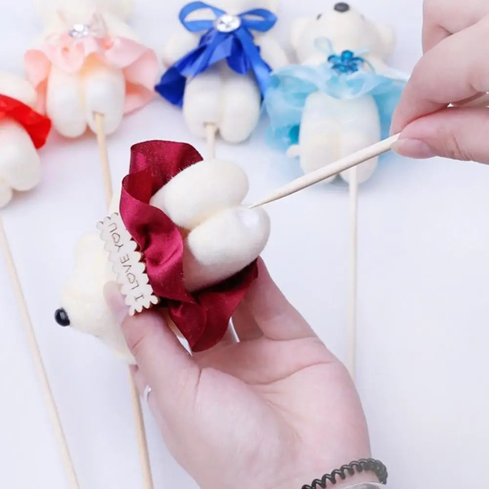 10Pcs/Lot Soft Stuffed Bear Plush Toys Mini Teddy Bear Dolls Toy Small Gifts Bag Pendant Teddy Doll Keychain Keyring Gifts