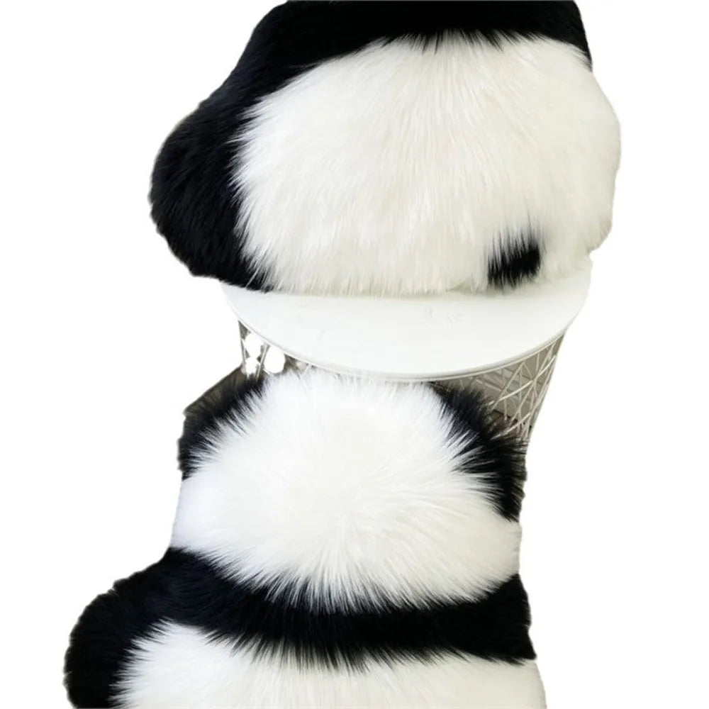 Cute Panda Plush Seat Cushion Doll Long Soft Plush Pillow for Sofa