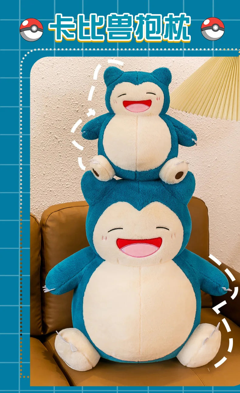 35cm Pokemon Snorlax Plush Toy Cute Sleeping Stuffed Animal Soft Kawaii Anime Doll Big Belly Hugging Pillow Christmas Gift Kids