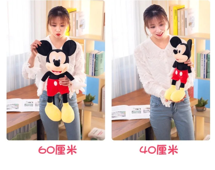 Disney Mickey Mouse Minnie Mouse Soft Plush Toys Cartoon Stuffed Dolls Kids Birthday Gifts Wedding Claw Machine Prizes Bed Pals