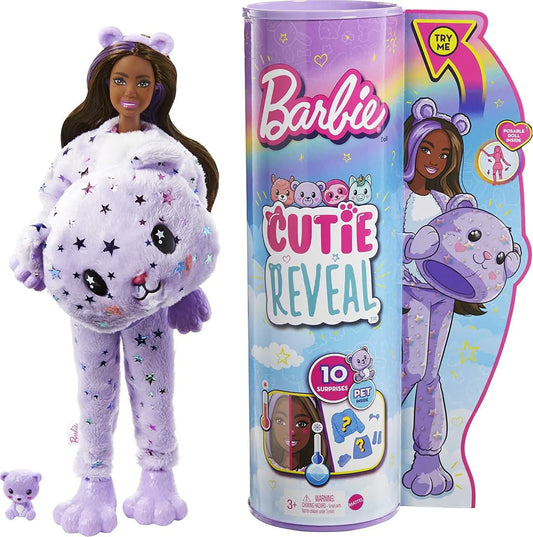 Original Barbie Dolls Cutie Reveal Pets Polar Bear Llama Unicorn Fantasy Color Change Girls Toys for Kids Surprises Accessories