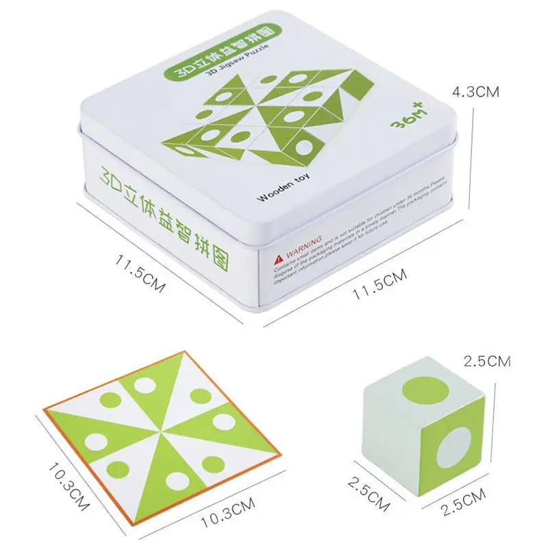 3D Puzzle Wooden Space Thinking Imagination Logic Games Spell Word Toy Children's Math Educational Toys BoardGifts For Kids DIY