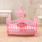 1Pcs 1:12 Dollhouse Simulation Mini Crib Baby Bed Model Dollhouse Bedroom Furniture Decoration Dolls House Accessories