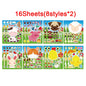 Farm Animal Make a Face Sticker Sheets for Kids Todders Activities Cute Cartoon Puzzle Stickers Birthday Party Favor Crafts Toys