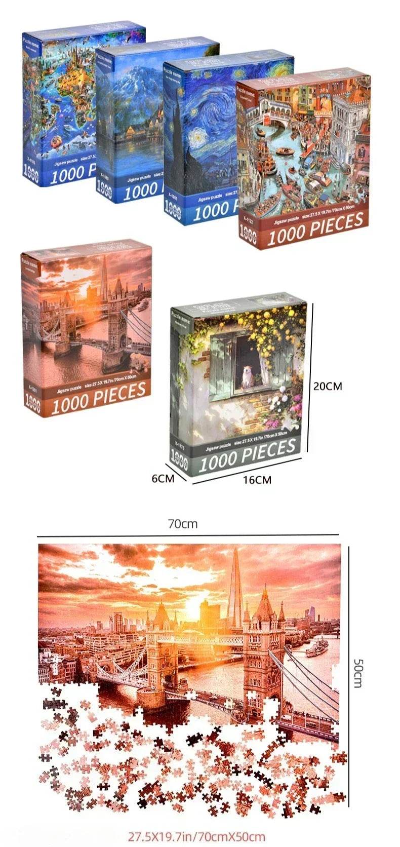 1000 Piece Puzzle for Adults Challenging Decompression Creative Home Decoration Gift All Special Occasions