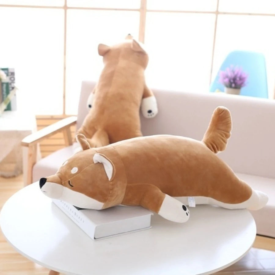 Cartoon Lying Plush Stuffed Dog Pillows Big Toys Shiba Inu Dog Doll Lovely Animal Birthday Gift Plush Pillow for Children