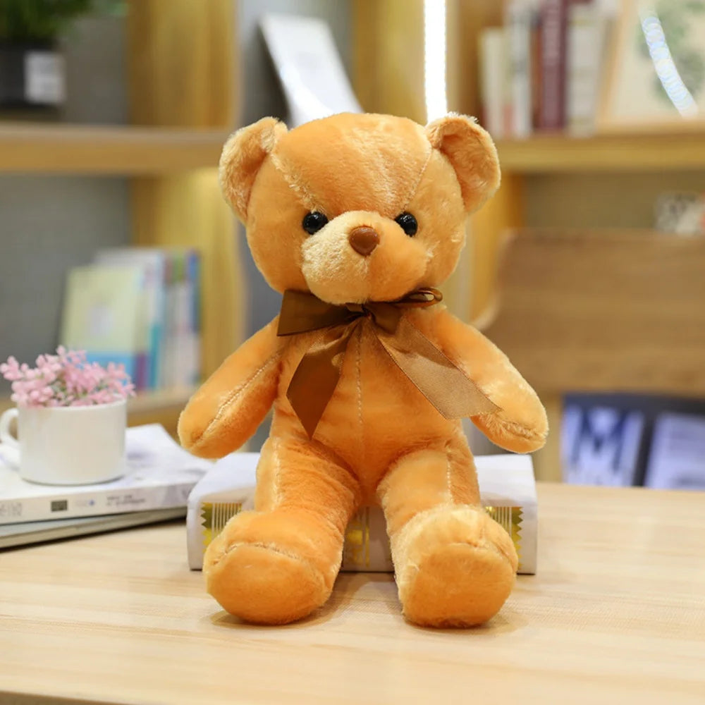 30cm 16 Styles Bear Plush Toy Soft Stuffed Animal Doll Small Pink Gray White Teddy Bear Doll Lovely Birthday Gifts For Girl Boy