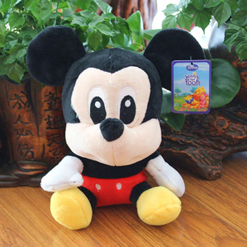 20cm Disney Animation Plush Doll Pooh Bear Mickey Mouse Minnie Tigger Cute Plush Animal Doll Piggy Pillow Toy Children’s Gift
