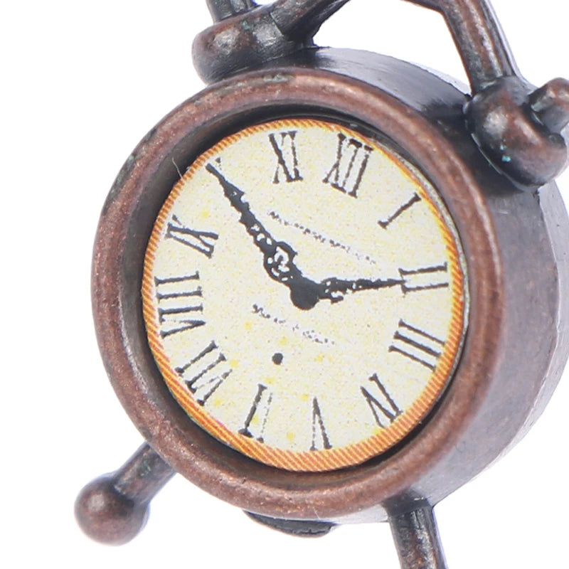 1Pc 1:12 Dollhouse Miniature Alarm Clock Model Doll Home Room Decoration Toy