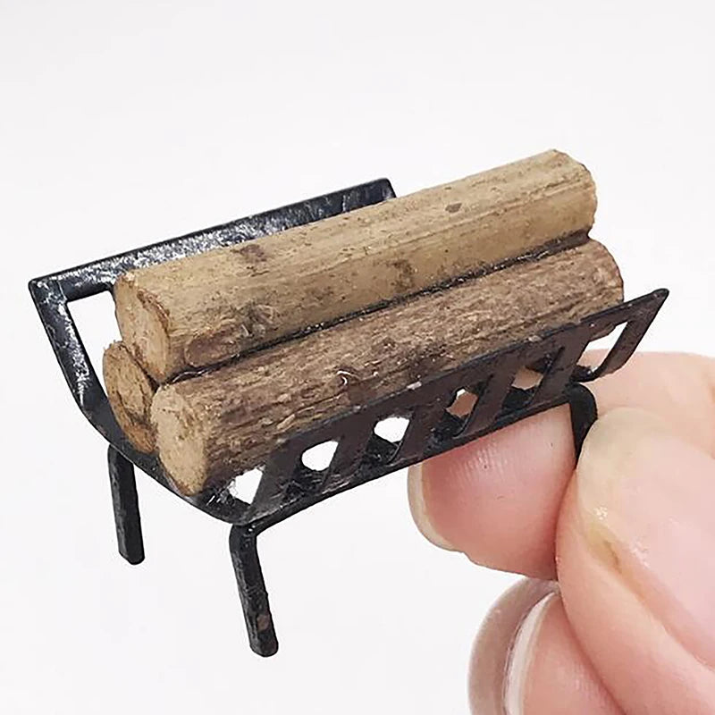 1Pc or 3 Bundles/Set Dollhouse Miniature Bonfire Firewood Model Living Scene Decor Kids Pretend Play Toy Doll House Accessories