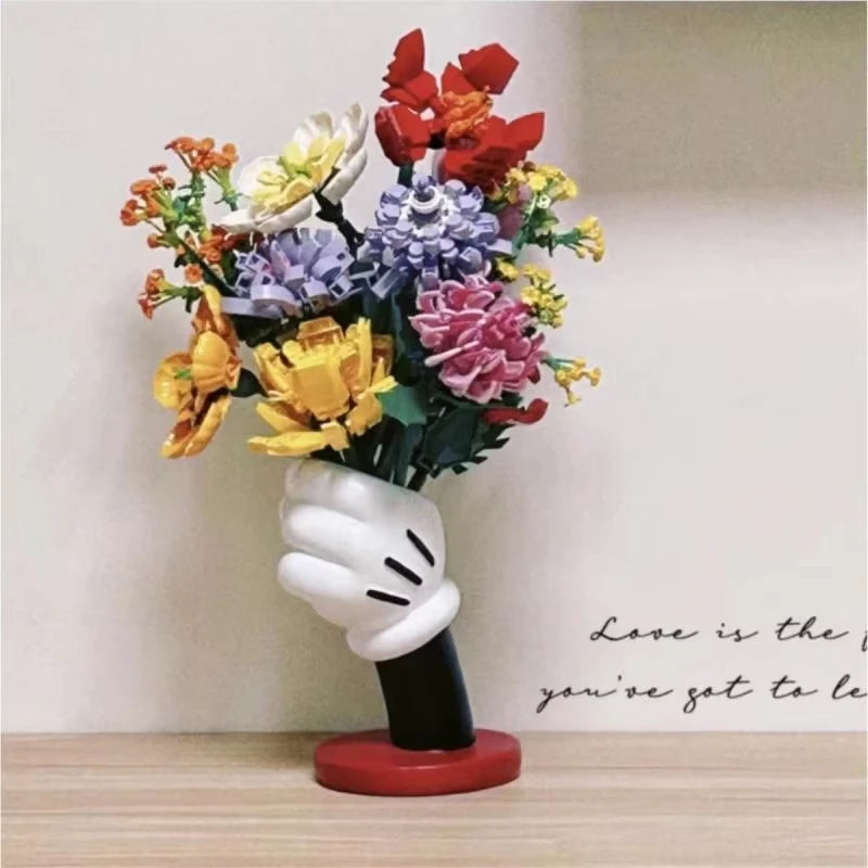 Creative New Mickey Mouse Wonderful Hand Storage Ornament Living Room Study Cartoon Flower Holder Home Decoration Vase