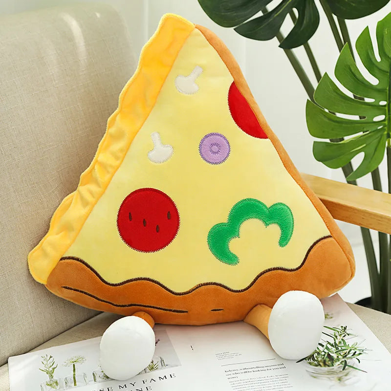 Chips Chicken Leg Fries Food Pillow Pizza Snack Plush Toy Bed Soft Doll Cusion Creactive Valentine's Day Birthday Gift Plushie