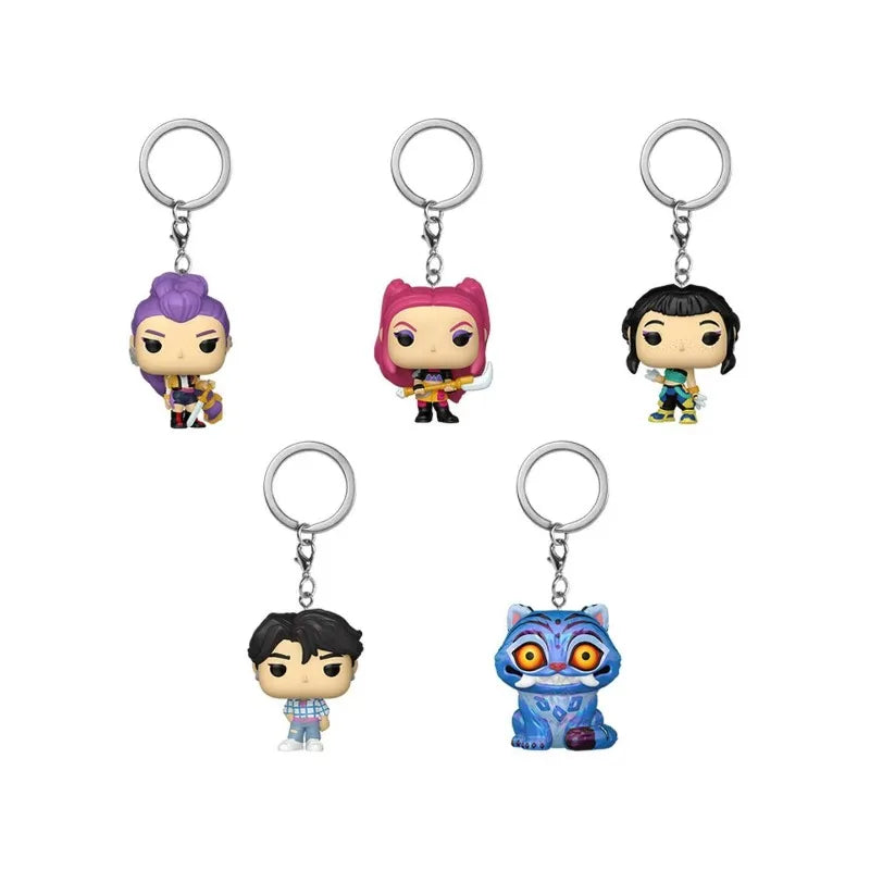 Genuine FunkoPOP K-Pop: Demon Hunters Keychain Cartoon Rumi Pendant Charm Anime Merchandise Holiday Gift Decoration Trendy Toy