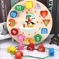 Montessori Toy Wooden Building Blocks Early Learning Educational Toys Color Shape Match Kids Puzzle Toys For Children Boys Girls