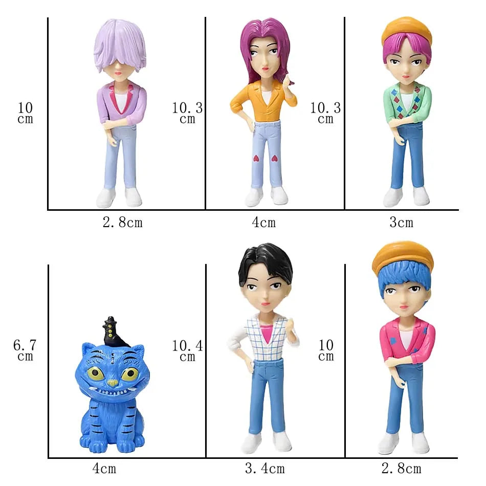 High Quality Kpop Devil Hunter Rumi Zoe Mira anime polyvinyl chloride character collection desktop trinkets Childrens