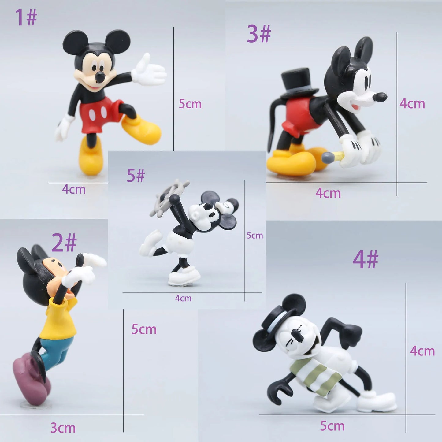 New Anime Disney Mickey Mouse Figure Action Figurine Cartoon Decoration Funny GK Model Collectibl Room Decoration Surprise Gifts